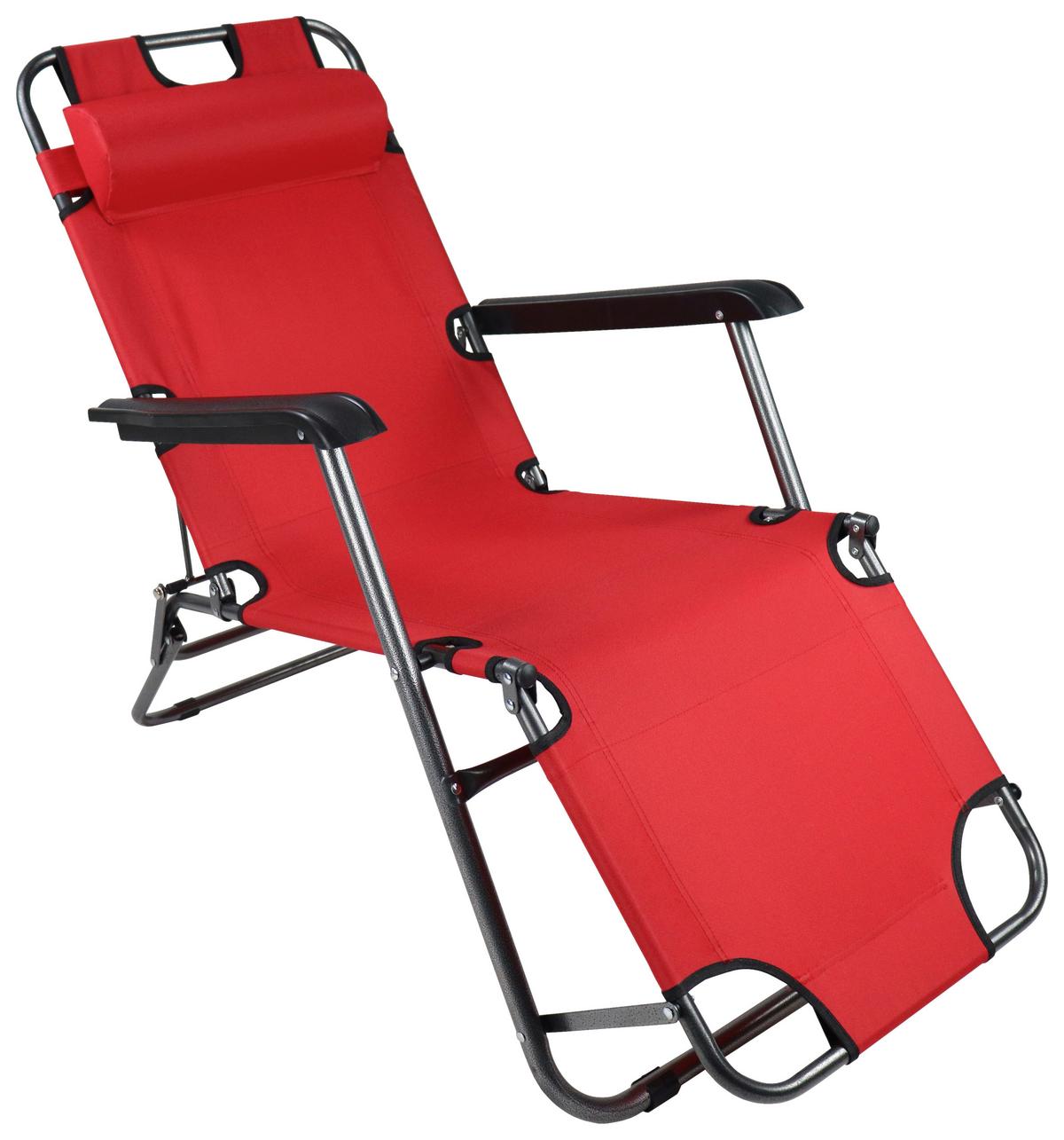 GARTENLIEGE MALTOSA - Rot, Modern, Kunststoff/Textil (60/27/153cm) - Ambia Garden