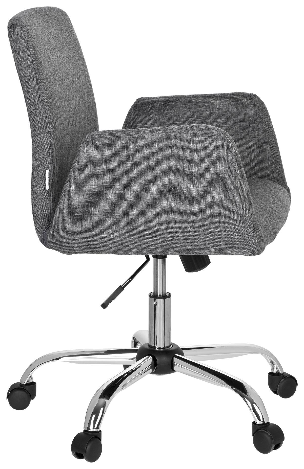 Vrtljivi Stol Flow, Siva - barve kroma/siva, Moderno, kovina/umetna masa (54/95/44cm) - MID.YOU