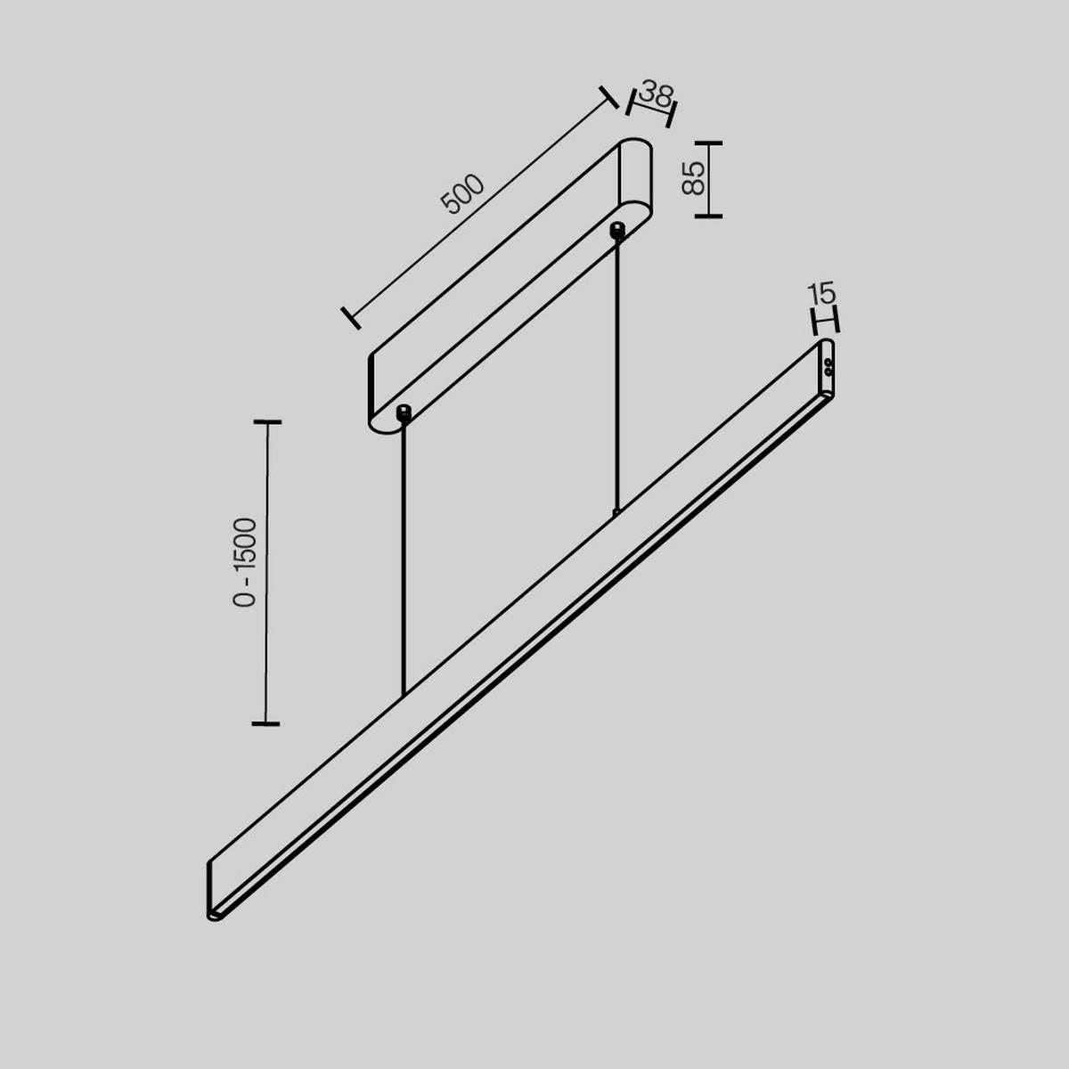 Pendelleuchte P109pl-36w2.7-6k-Bs - Messingfarben, Design, Metall (116/155.8/1.5cm) - MAYTONI