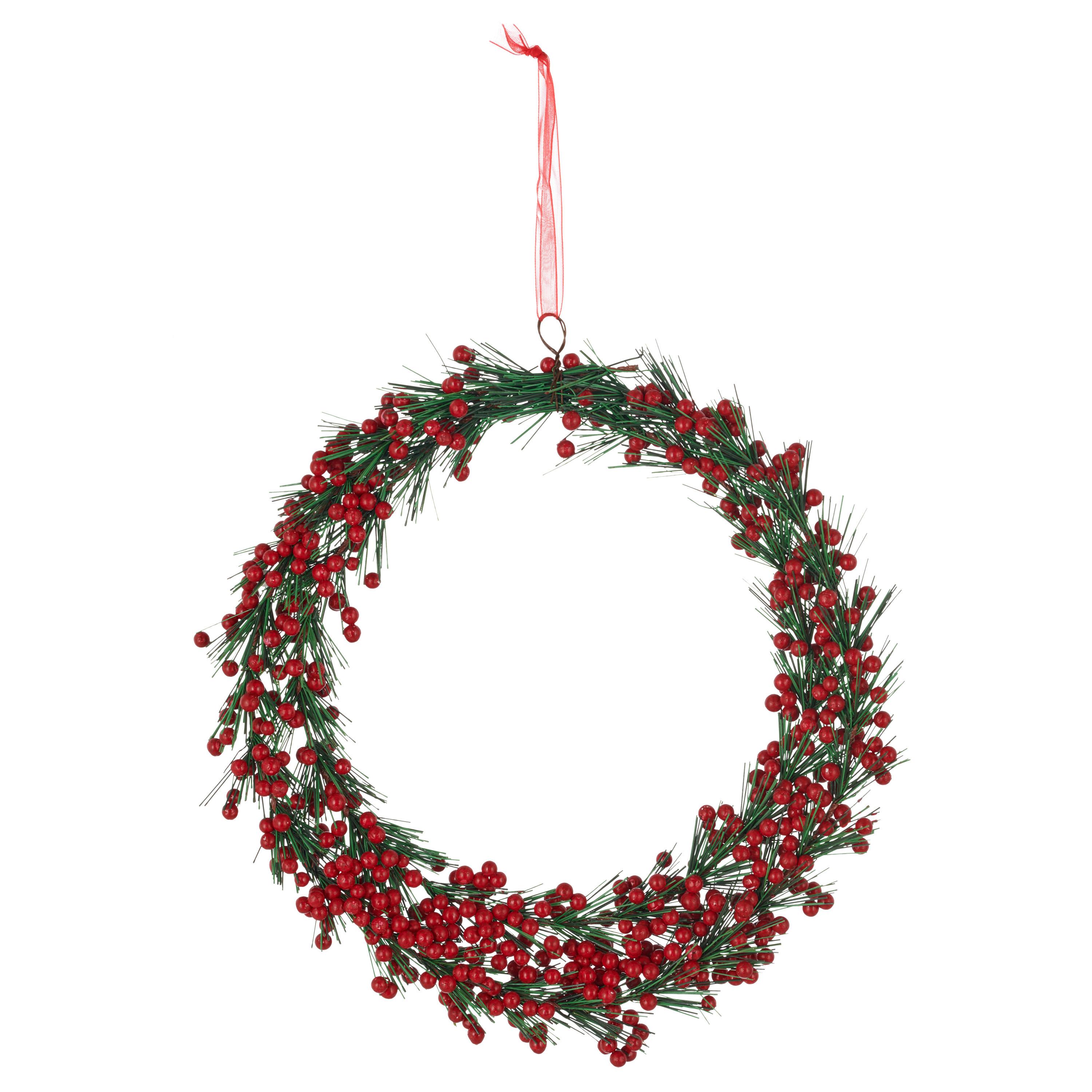 Venček Za Vrata Beerenkränzchen I - rdeča/zelena, Basics, umetna masa (25cm) - Mömax