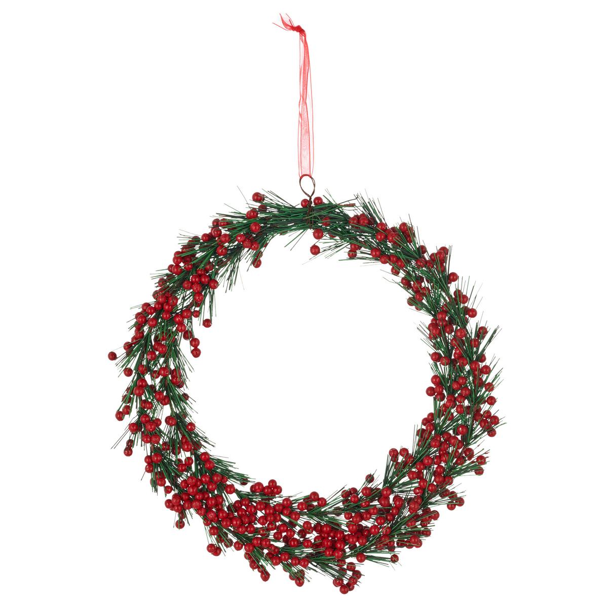 Venček Za Vrata Beerenkränzchen I - rdeča/zelena, Basics, umetna masa (25cm) - Mömax