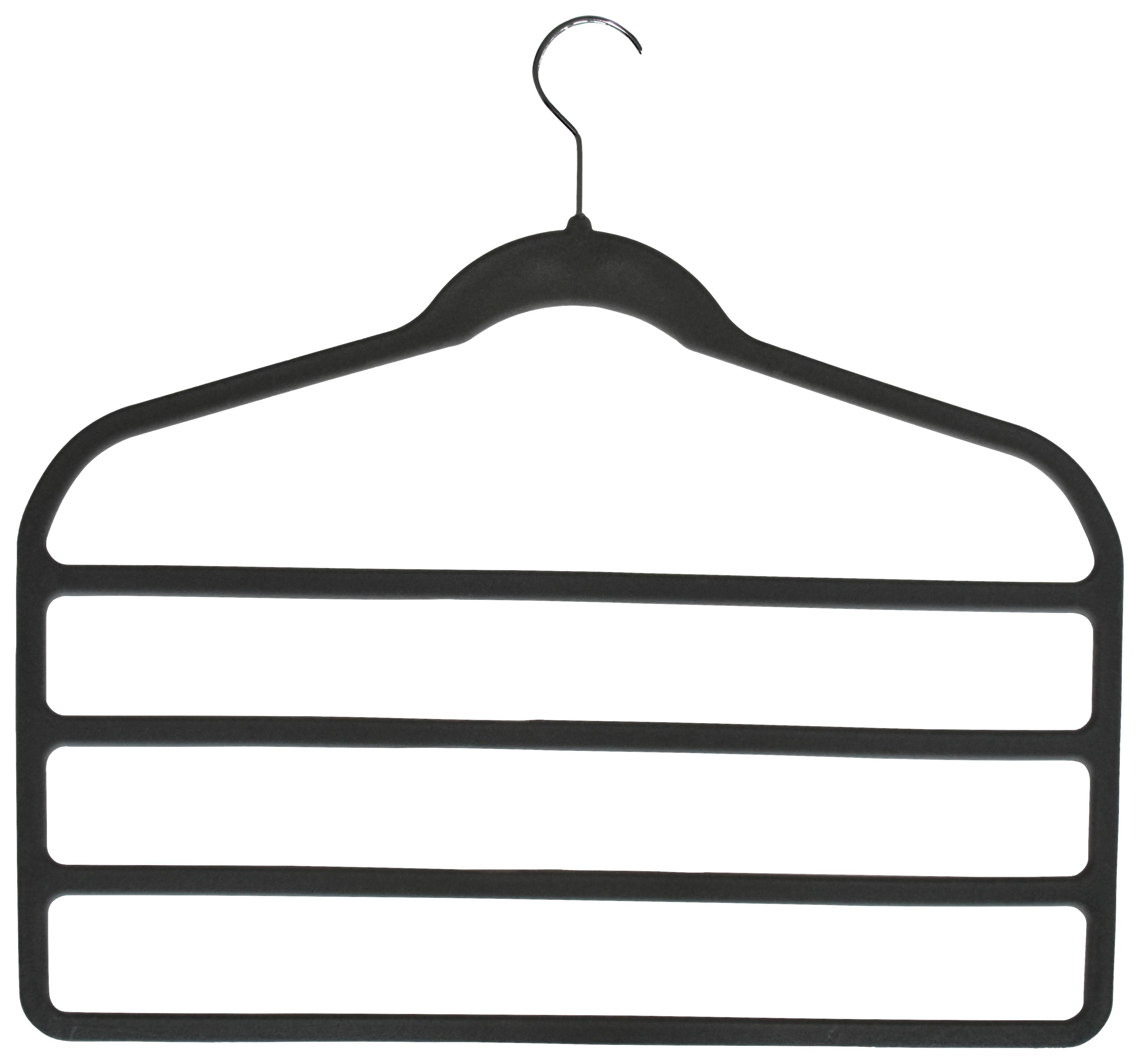 Umeraș pentru pantaloni VELVET - gri, Modern, plastic/metal (45/42,5/0,5cm) - Modern Living