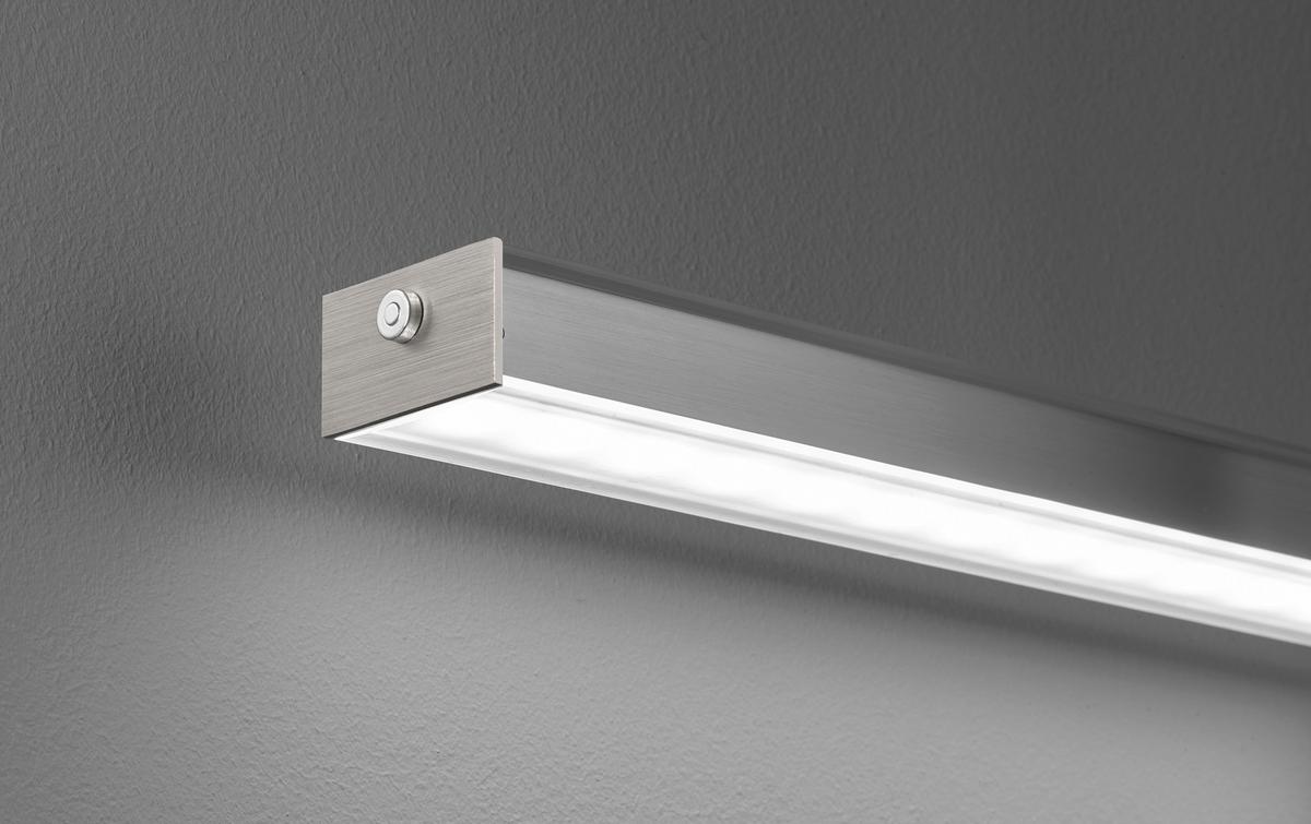LAMPA WISZĄCA LED 60008 VITAN - kolor niklowy, Design, metal (150/7/90-150cm) - Fischer & Honsel
