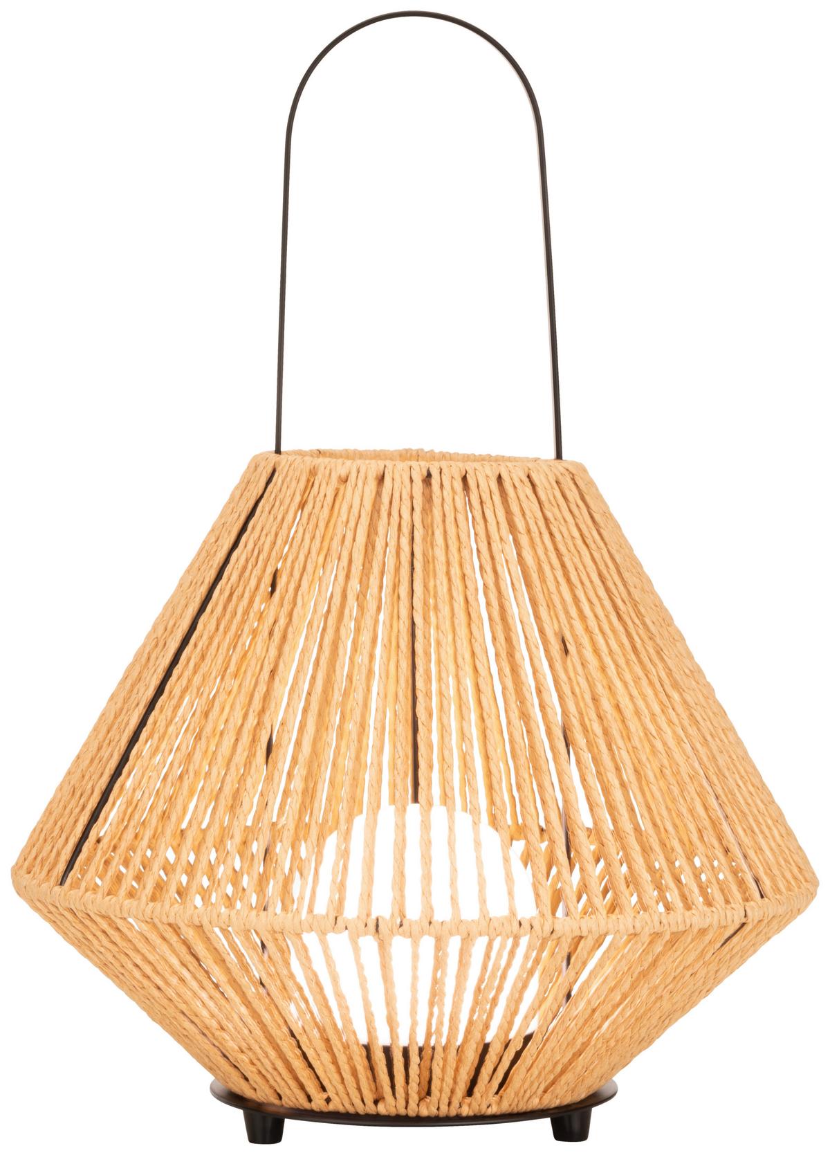 LED-Außenleuchte Newi in Braun/Schwarz max. 1 W - Braun, Modern, Naturmaterialien/Metall (24/30cm) - Modern Living