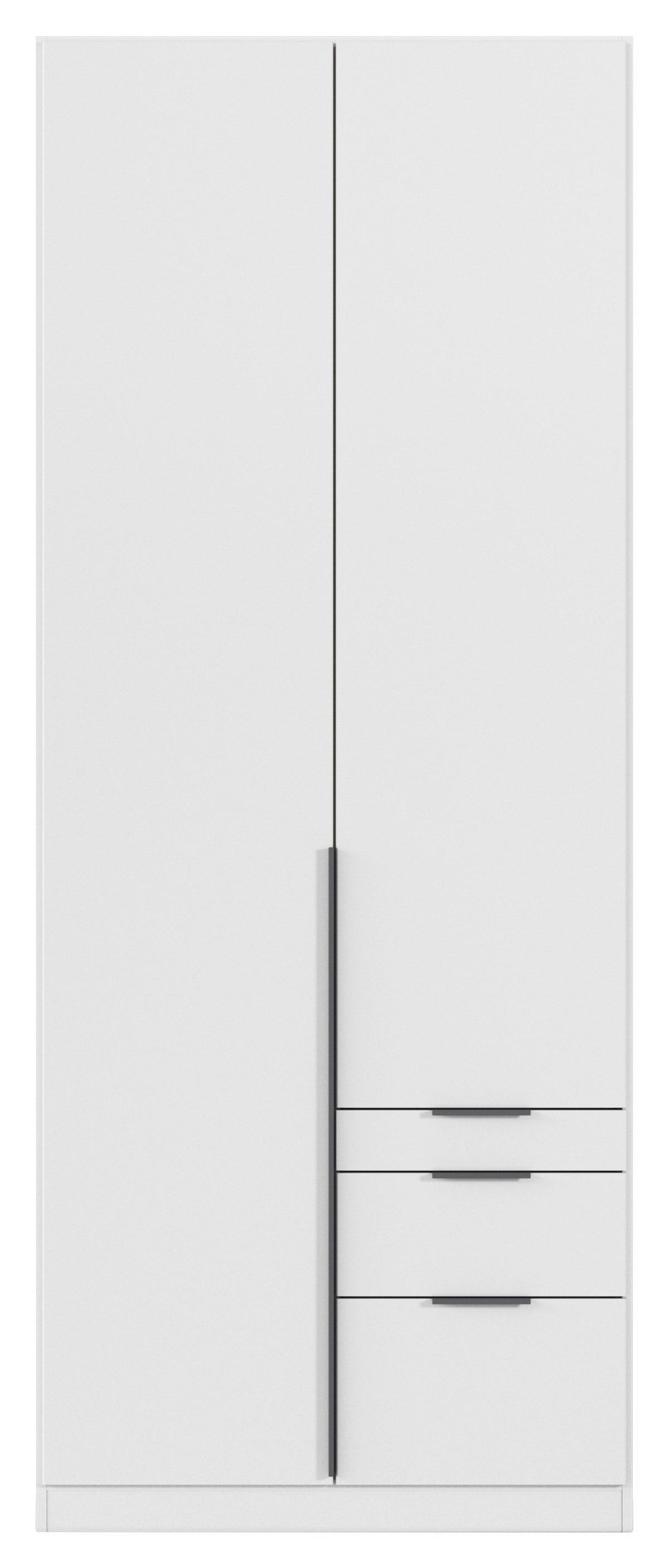 Ormar S Klasičnim Vratima Alabama - bijela/siva, Moderno, drvni materijal/metal (91/229/54cm) - Modern Living