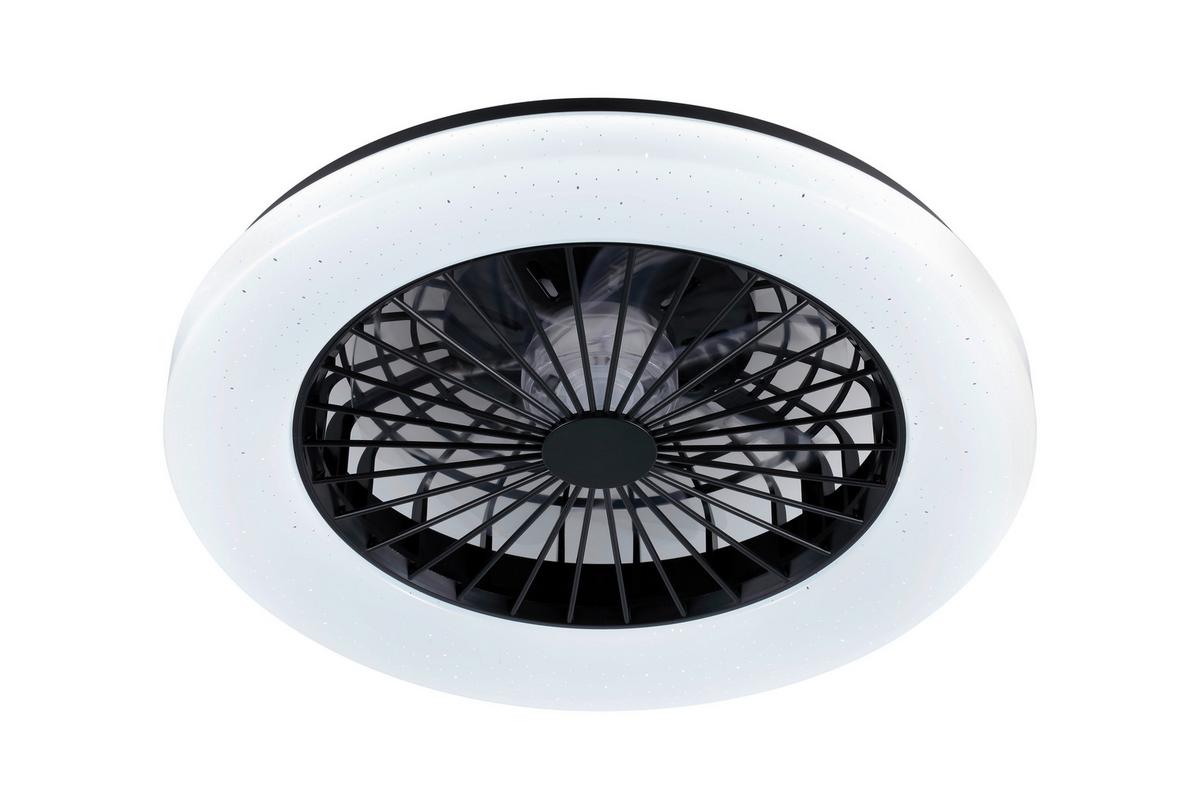 WENTYLATOR SUFITOWY PERUGIA - czarny/biały, Trend, tworzywo sztuczne (48,5/14cm) - Mican