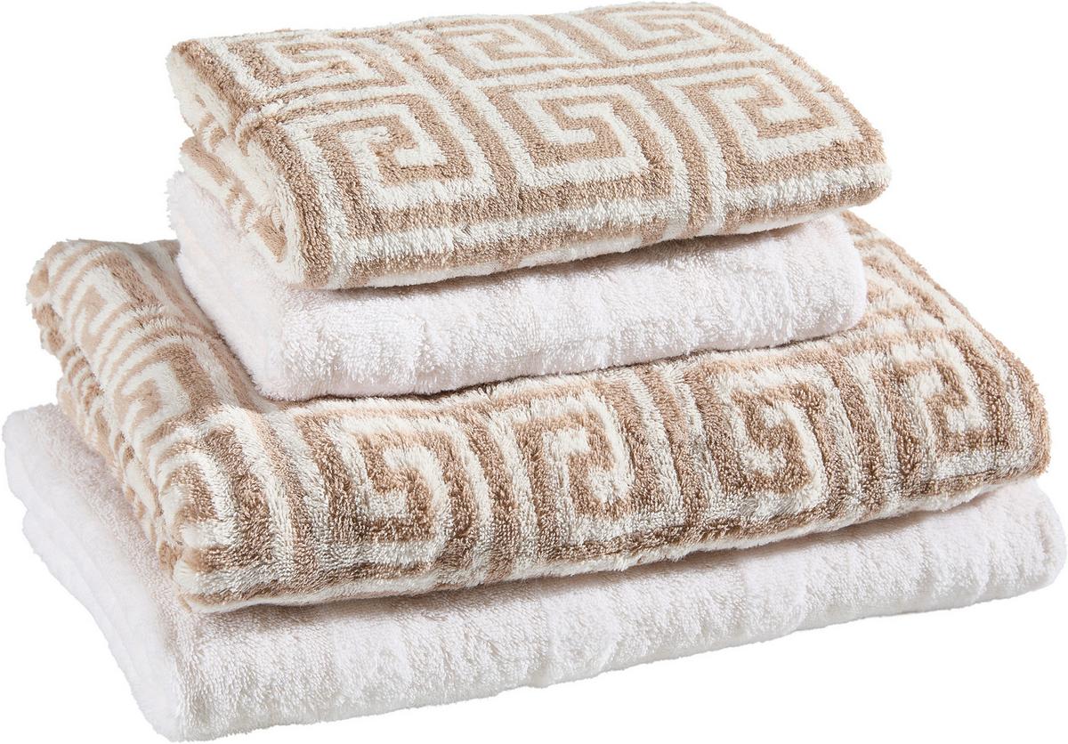 ZESTAW RĘCZNIKÓW FROTTE CAWÖ 4 SZTUKI - kolor piaskowy, Basics, tkanina - Cawoe