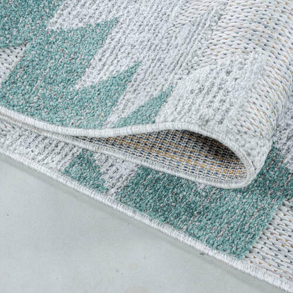 Flachwebeteppich Bahama Blau ca. 200x290cm - Blau, Design, Textil (200/290cm) - Novel