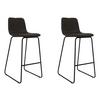 Barhocker-Set Byron Lederoptik ca. 48x102 cm 2er-Set Schwarz - Anthrazit/Schwarz, LIFESTYLE, Kunststoff/Metall (48/102/54cm) - MID.YOU
