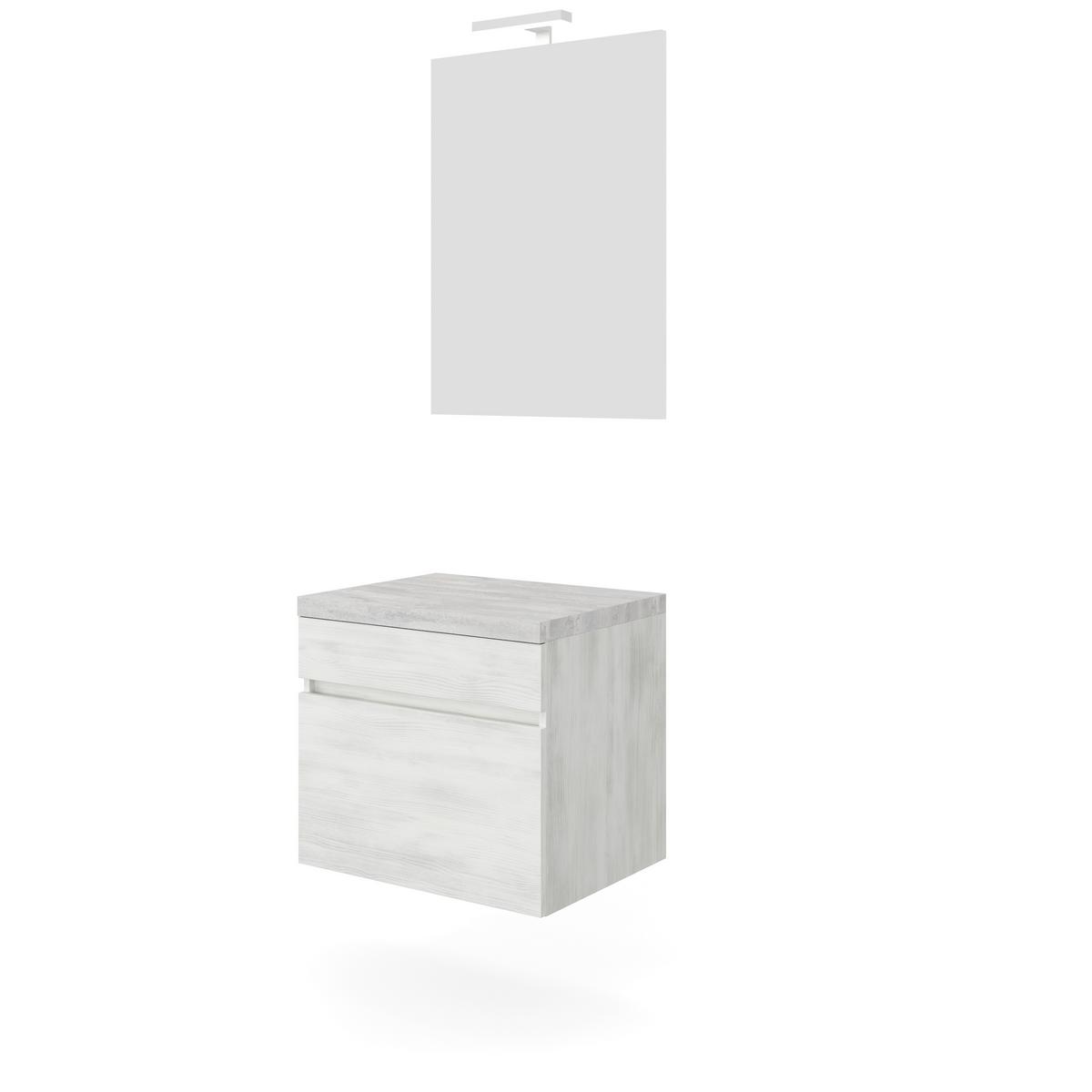 Mobilier de baie Bogota - alb/stejar Bianco, Basics, material pe bază de lemn (61/135/46cm)