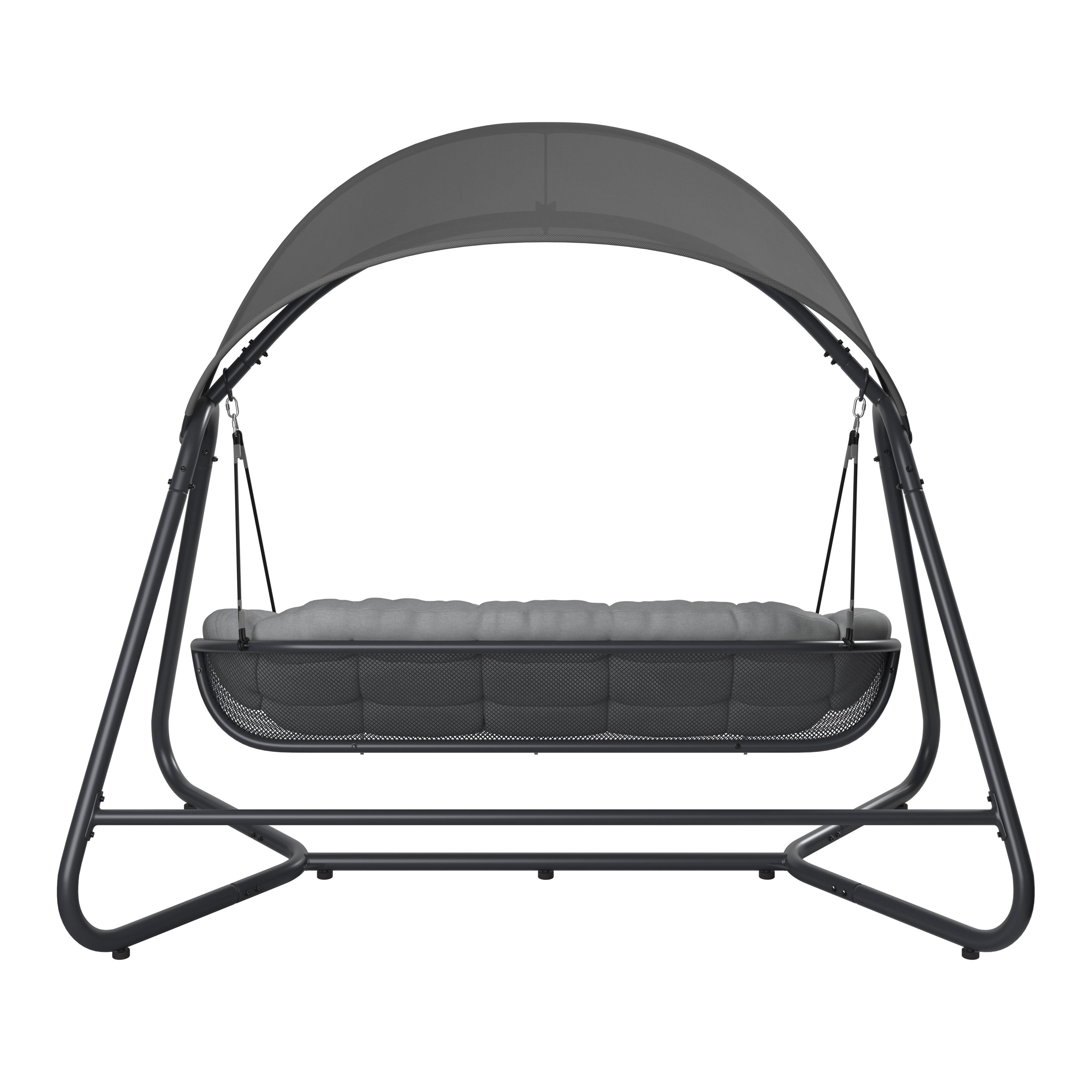 HAMMOCK HOLIDAY - ljusgrå/antracit, Modern, metall/textil (234,5/201/131,3cm) - Mömax