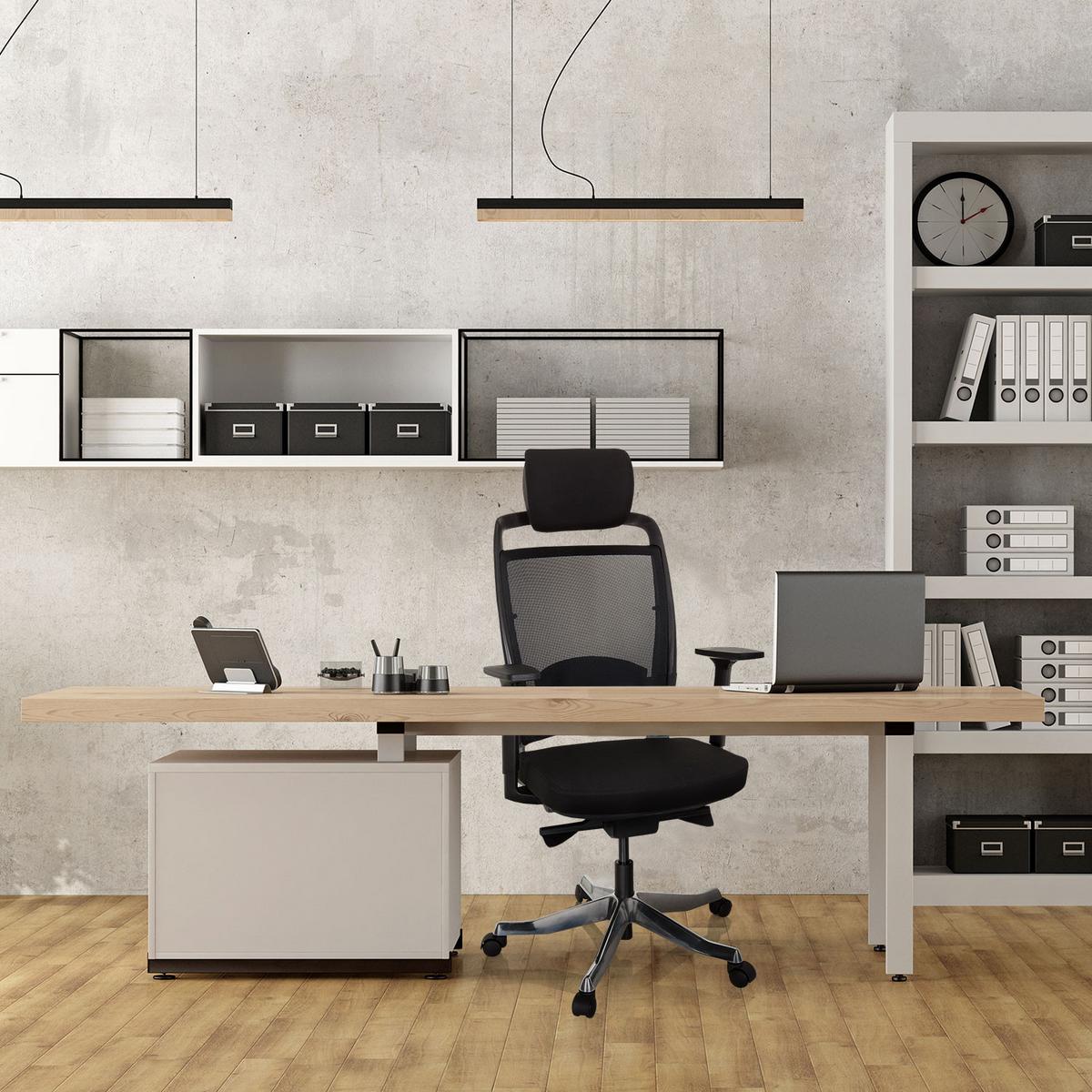 Pisarniški Stol Ikast I, Črna - srebrne barve/črna, Moderno, kovina/umetna masa (68/120/55cm) - MID.YOU