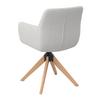 STOL MED ARMSTÖD MAILO - ljusgrå/naturfärgad, Modern, metall/trä (56/92/62cm) - Bessagi Home