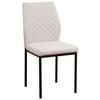 Stuhl Mia in Beige Mikrofaser - Beige/Schwarz, Basics, Textil/Metall (44/90/56cm) - Based
