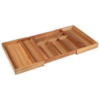 Besteckeinsatz Flex in Naturfarben - Naturfarben, MODERN, Holz (47,3/55,5-92,5/5,5cm) - Zandiara