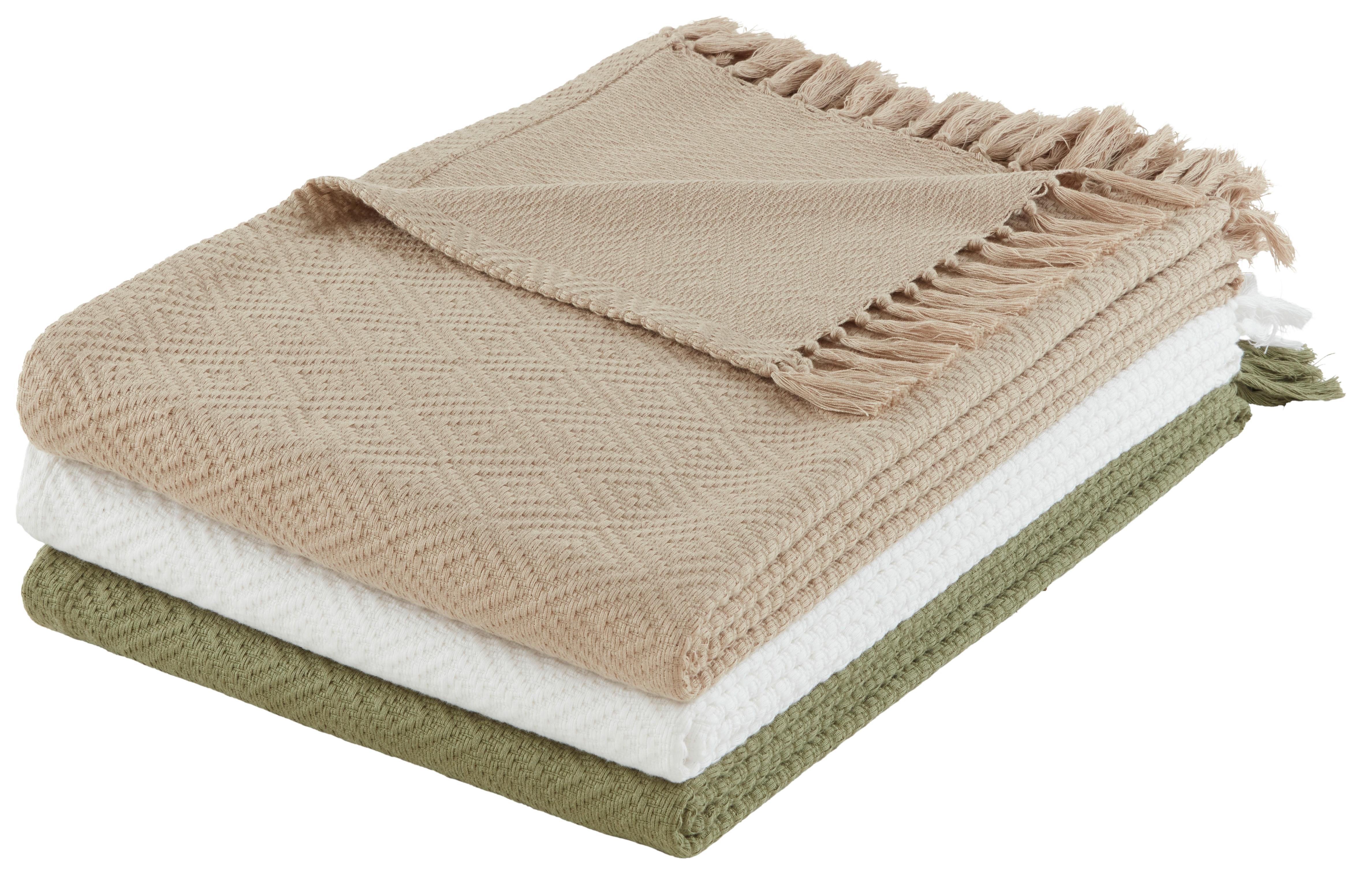 SÄNGÖVERKAST FRIEDA - beige, Lifestyle, textil (130/180cm) - Modern Living