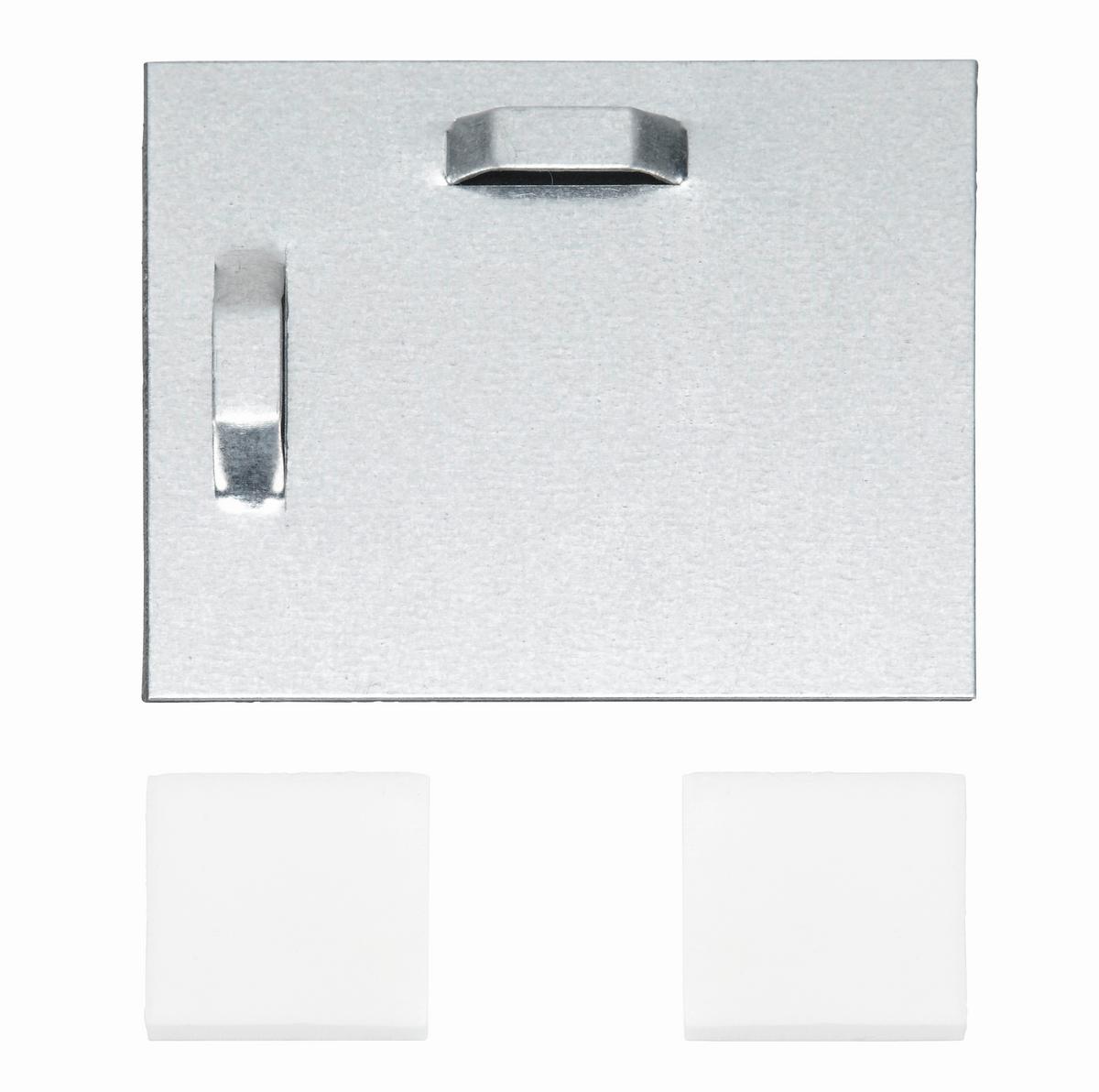 Befestigungsset Wandblech in Grau, 3-teilig - (8/8cm) - Mömax