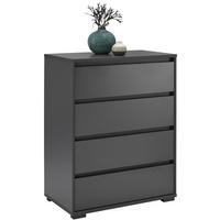 KOMODA LINE - antracytowy, Design, materiał drewnopochodny/tworzywo sztuczne (80/103/48cm) - Carryhome