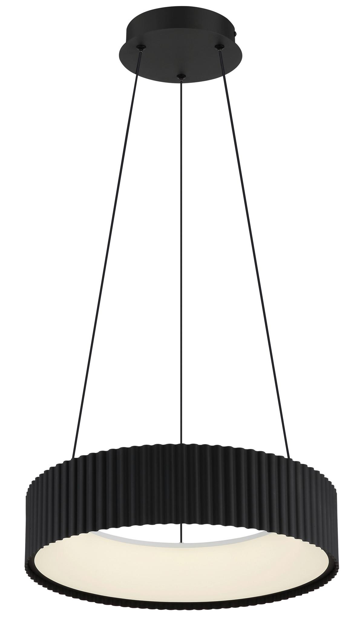 LED-HÄNGELEUCHTE 15924S KEMP - Weiss/Schwarz, Basics, Kunststoff/Metall (46/12cm) - Globo