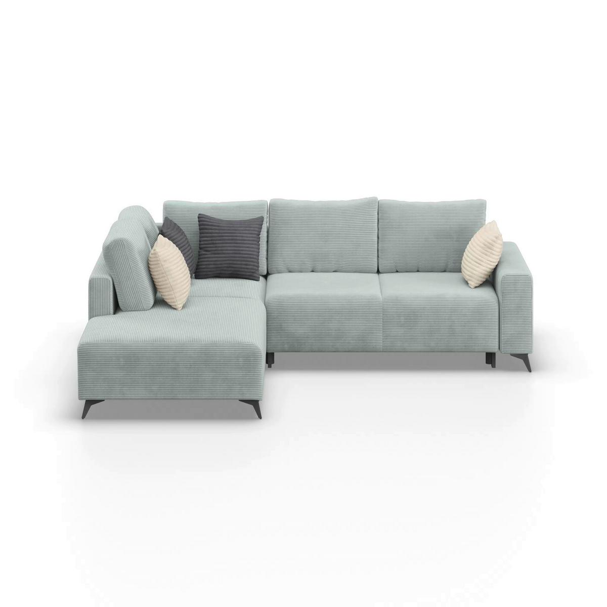 Kutna Garnitura Viktor - boje mente/crna, Moderno, tekstil/metal (212/270cm)