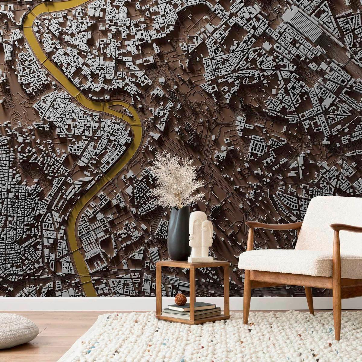 Fototapeta Rome And Tiber, 250x175cm - barve konjaka/rjava, Trendi, tekstil (250/175cm) - artgeist