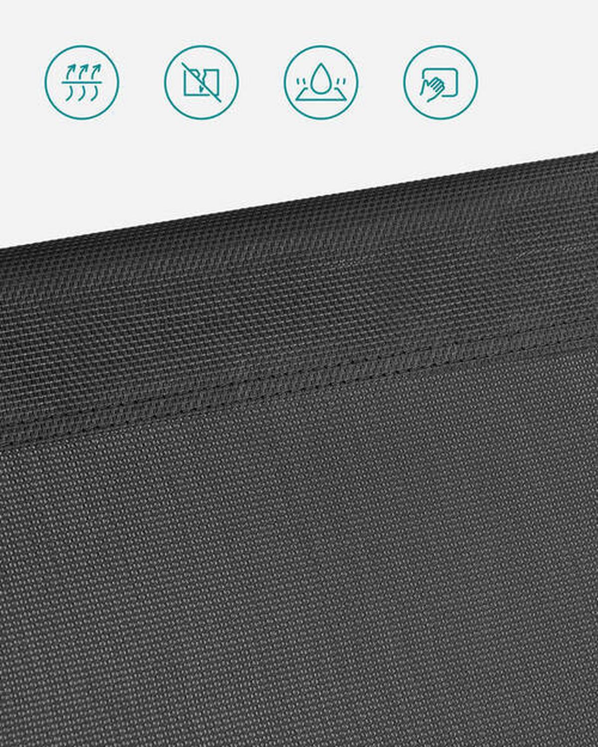 Sonnenliege Großer Liegesessel Grau ca. 53x29,5x193cm - Grau, Basics, Textil/Metall (53/29,5/193cm) - Modante