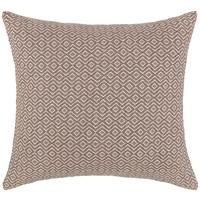 Zierkissen Dobby Raute in Weiss/Schalmm ca. 45x45cm - Weiss/Schlammfarben, Natur (45/45cm) - Premium Living