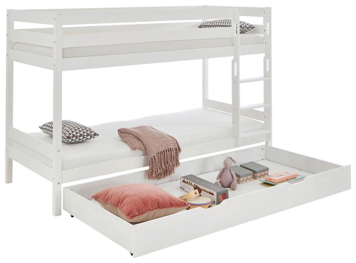 Pograd Lupo 2, Bela, 2x 90x200 - bela, Konvencionalno, les (90/200cm)
