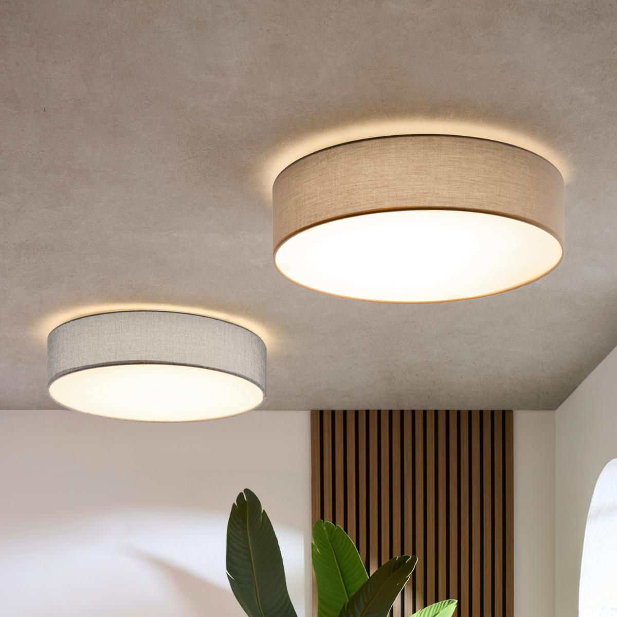 LAMPA SUFITOWA LED 900441* ROMARO-Z - biały/taupe, Basics, tworzywo sztuczne/metal (57/15cm) - Eglo