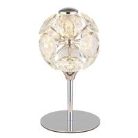 LED-TISCHLEUCHTE 16047TC VIRINA - Klar/Chromfarben, Konventionell, Glas/Metall (15/26,5cm) - Globo