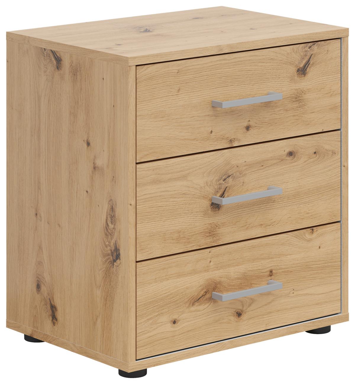 NOPTIERA SMART 3 - stejar Artisan/gri-alb, Basics, material pe bază de lemn (50/54/35cm) - Modern Living