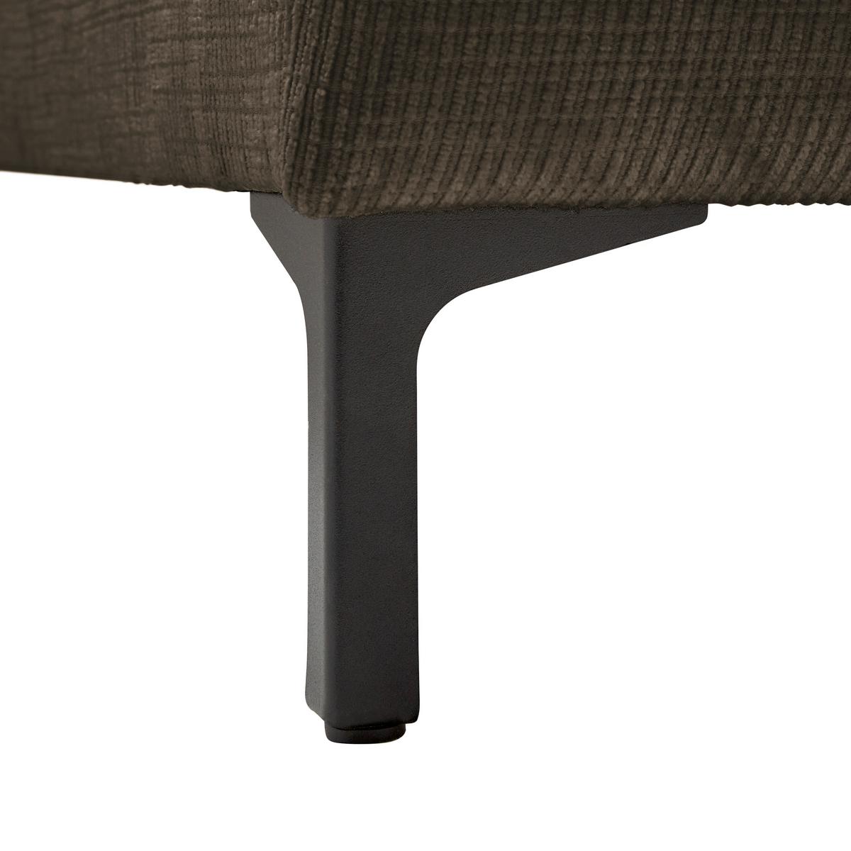 Ecksofa Integra Braun - Schwarz/Braun, Textil/Metall (294/81-93/170cm) - Mömax