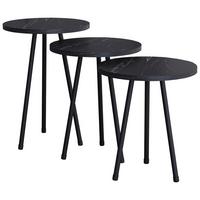 BEISTELLTISCHSET MIROLA - Schwarz, Design, Holzwerkstoff (35cm) - MID.YOU