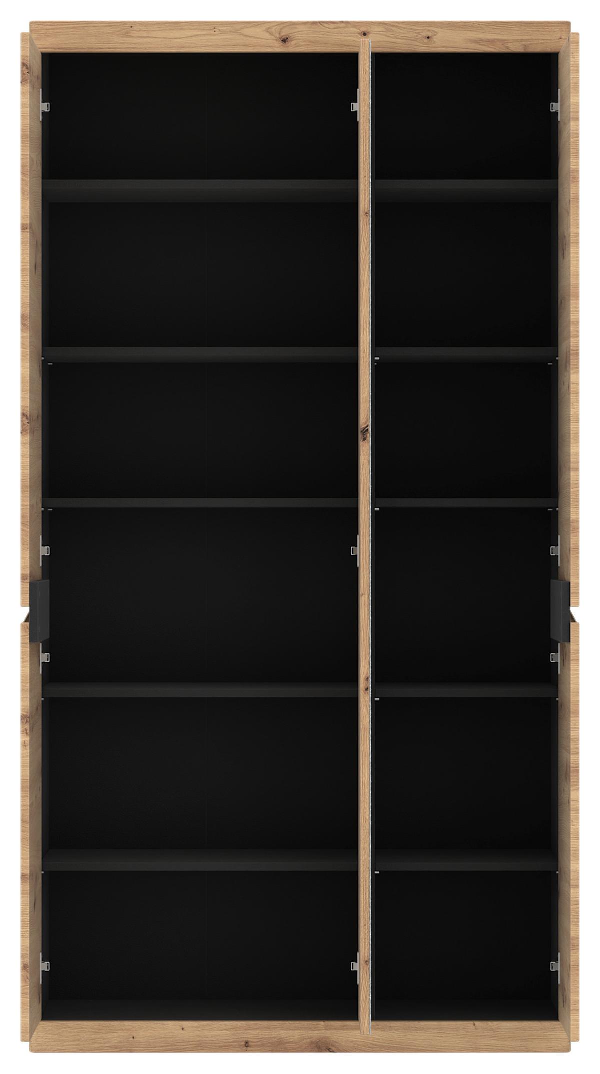 Garderobna Omara Turino, Barva Hrasta, Antracit - antracit/hrast artisan, Trend, umetna masa/steklo (103/196,5/39,9cm)