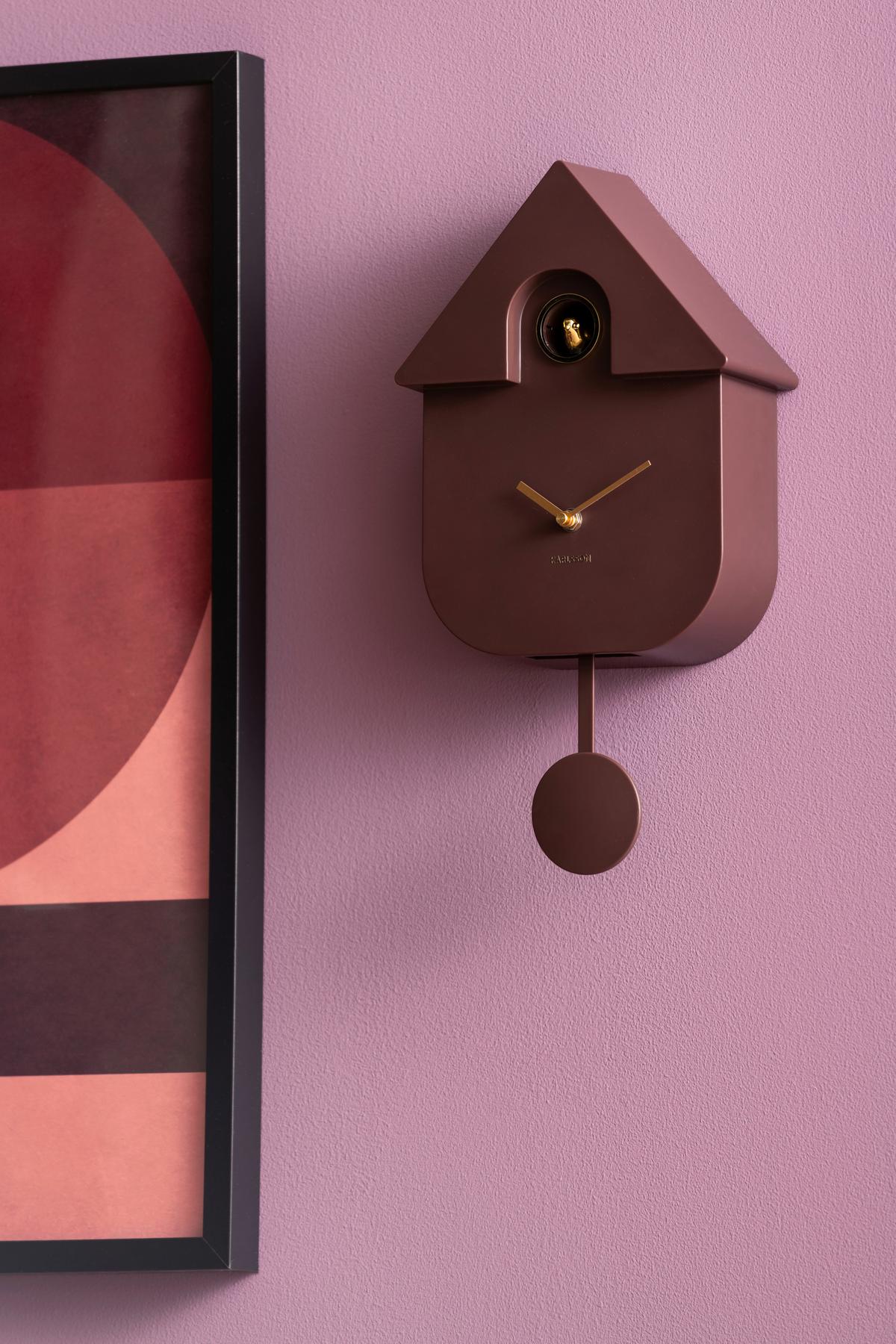 ZEGAR ŚCIENNY MODERN CUCKOO ORO - cappuccino, Basics, tworzywo sztuczne (41/21.5cm) - Karlsson