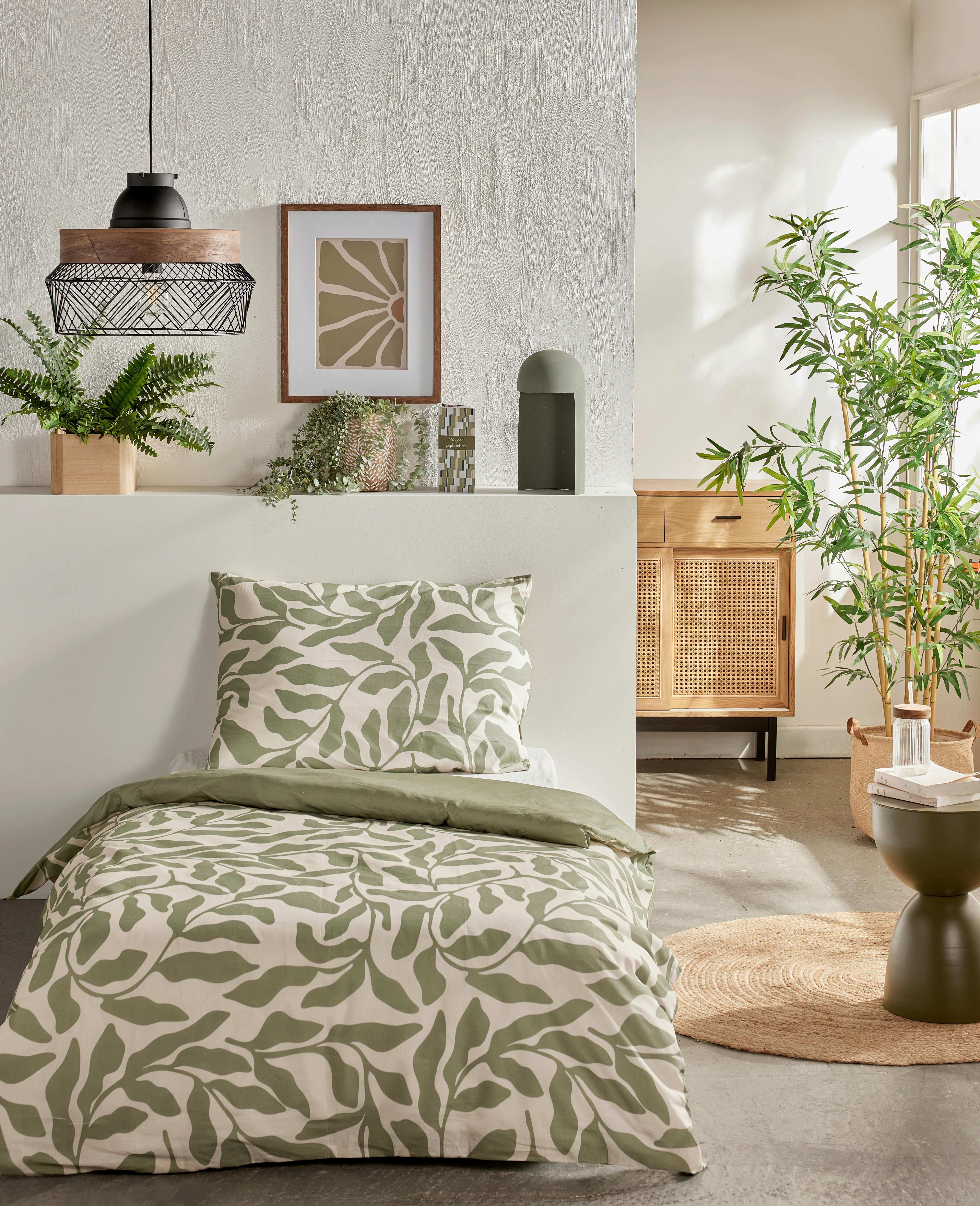 Lenjerie de pat Grinly cca. 140x200/50x70 cm - verde deschis, Modern, textil (140/200cm)