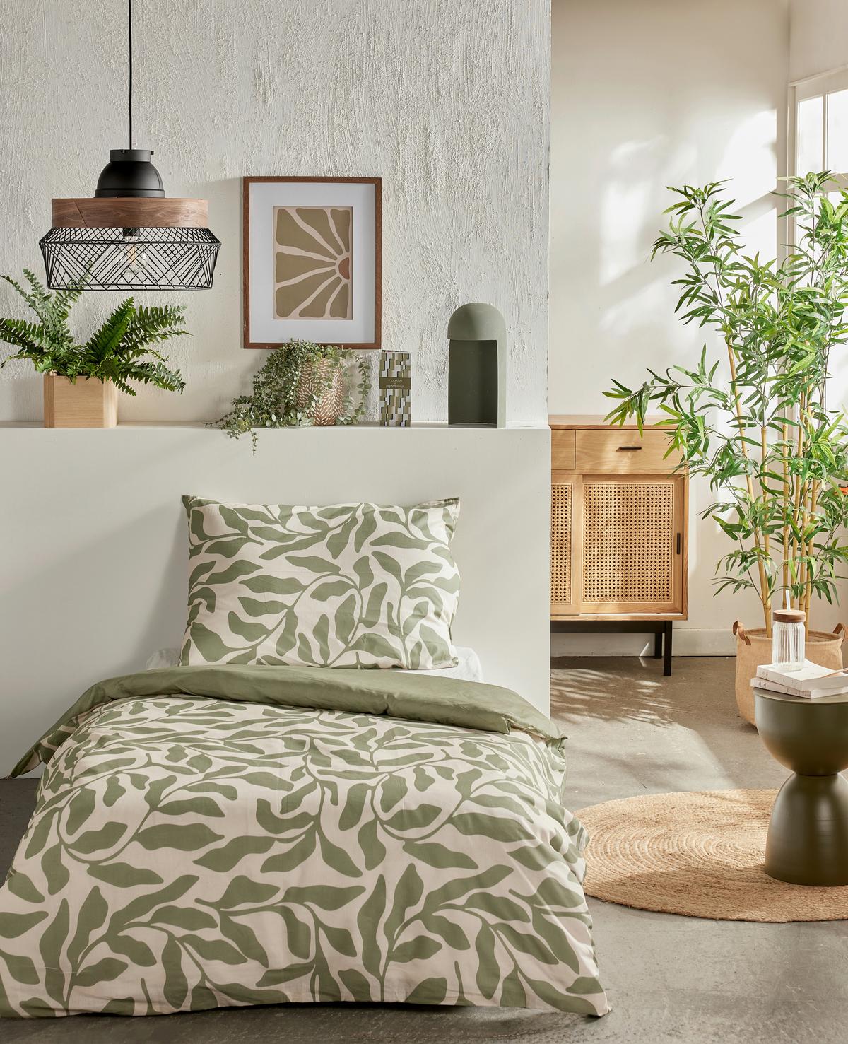 Lenjerie de pat Grinly cca. 140x200/50x70 cm - verde deschis, Modern, textil (140/200cm)