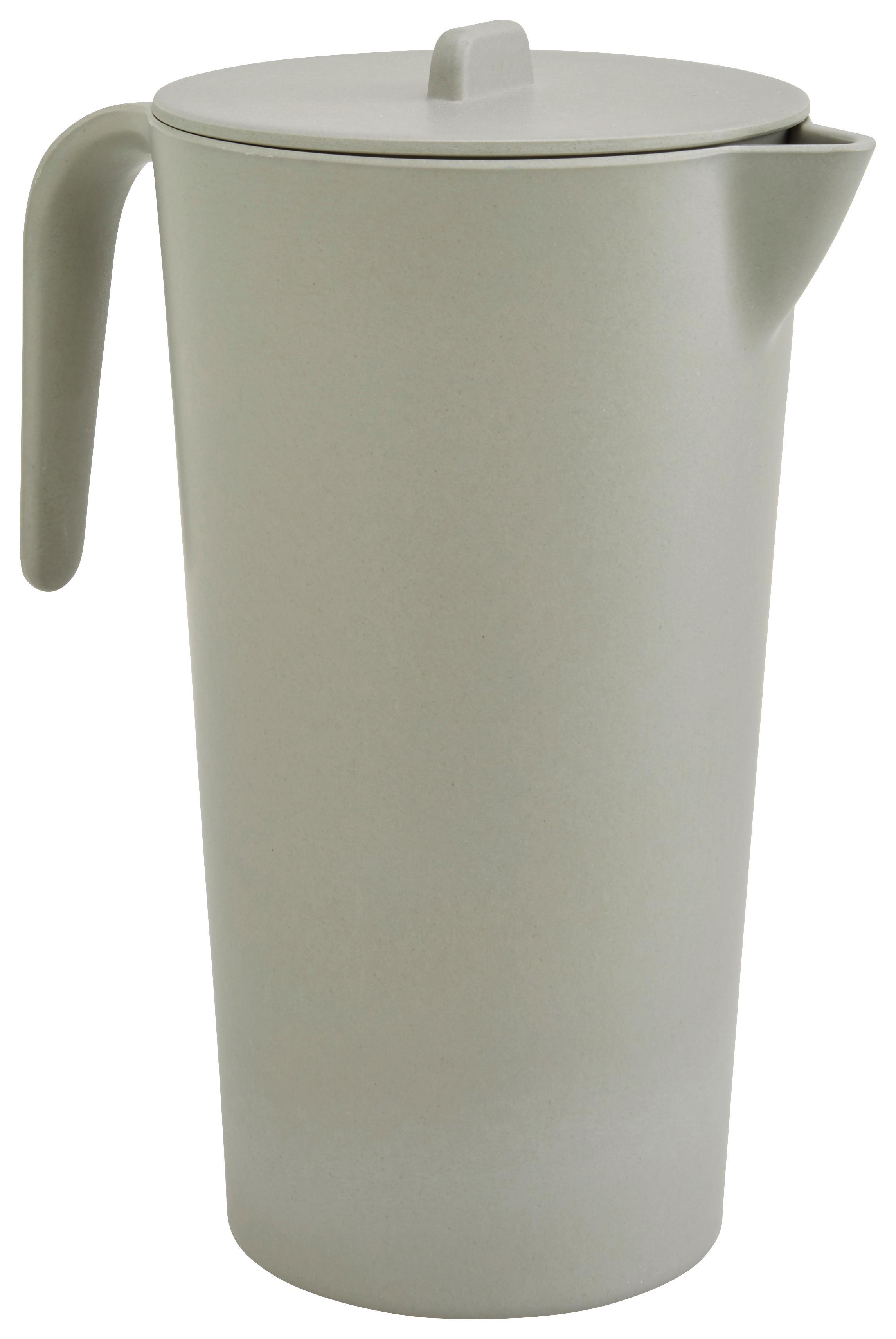 Krug Anabel in Grau ca. 1,5l - Grau, Natur, Naturmaterialien/Kunststoff (18/23cm) - Zandiara