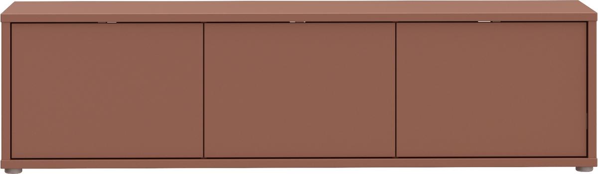 Nizka Omarica Alice, Terakota - siva/terakota, Moderno, umetna masa/leseni material (154,2/42,5/34,9cm) - Carryhome