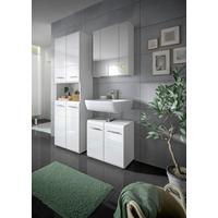 Kopalnica Ice, Bela - srebrne barve/črna, Moderno, umetna masa/steklo (120cm) - MID.YOU