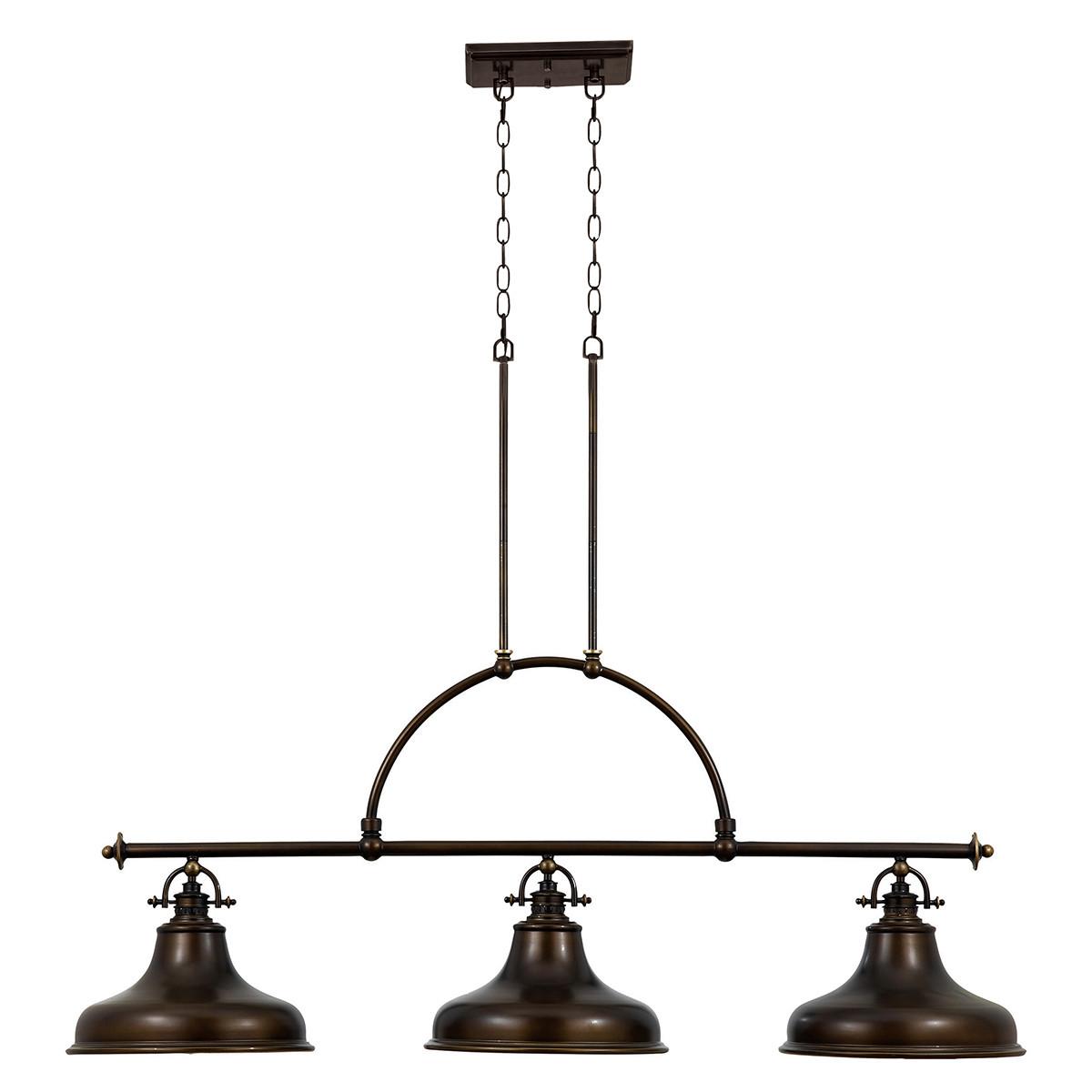 Viseća Svjetiljka Qz-Emery3p Brončana Boja - brončane boje, Design, staklo/metal (133.3/34,3/73cm)