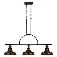 Viseća Svjetiljka Qz-Emery3p Brončana Boja - brončane boje, Design, staklo/metal (133.3/34,3/73cm)