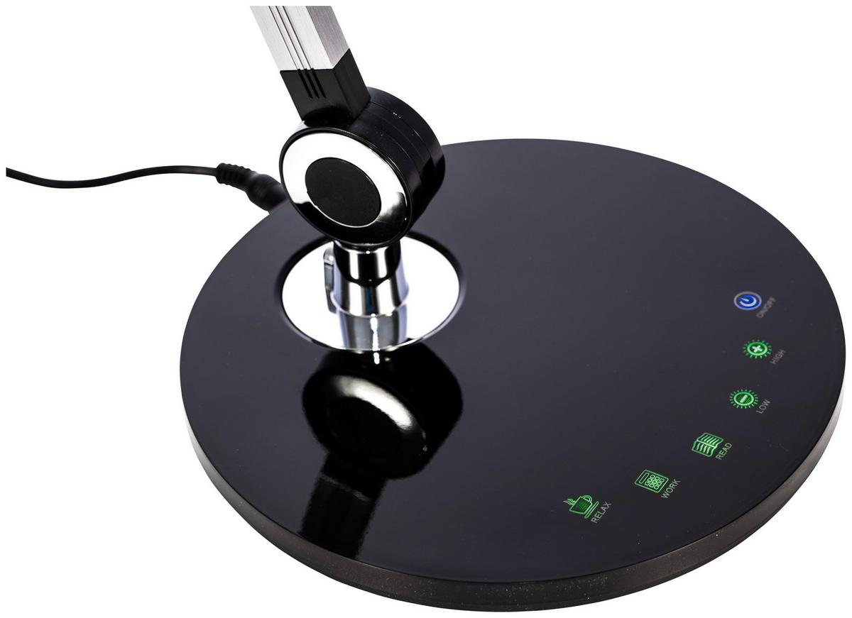 LED-Schreibtischleuchte EDA max. 6,6 Watt - Schwarz/Grau, MODERN, Kunststoff/Metall (20/80cm) - Mömax