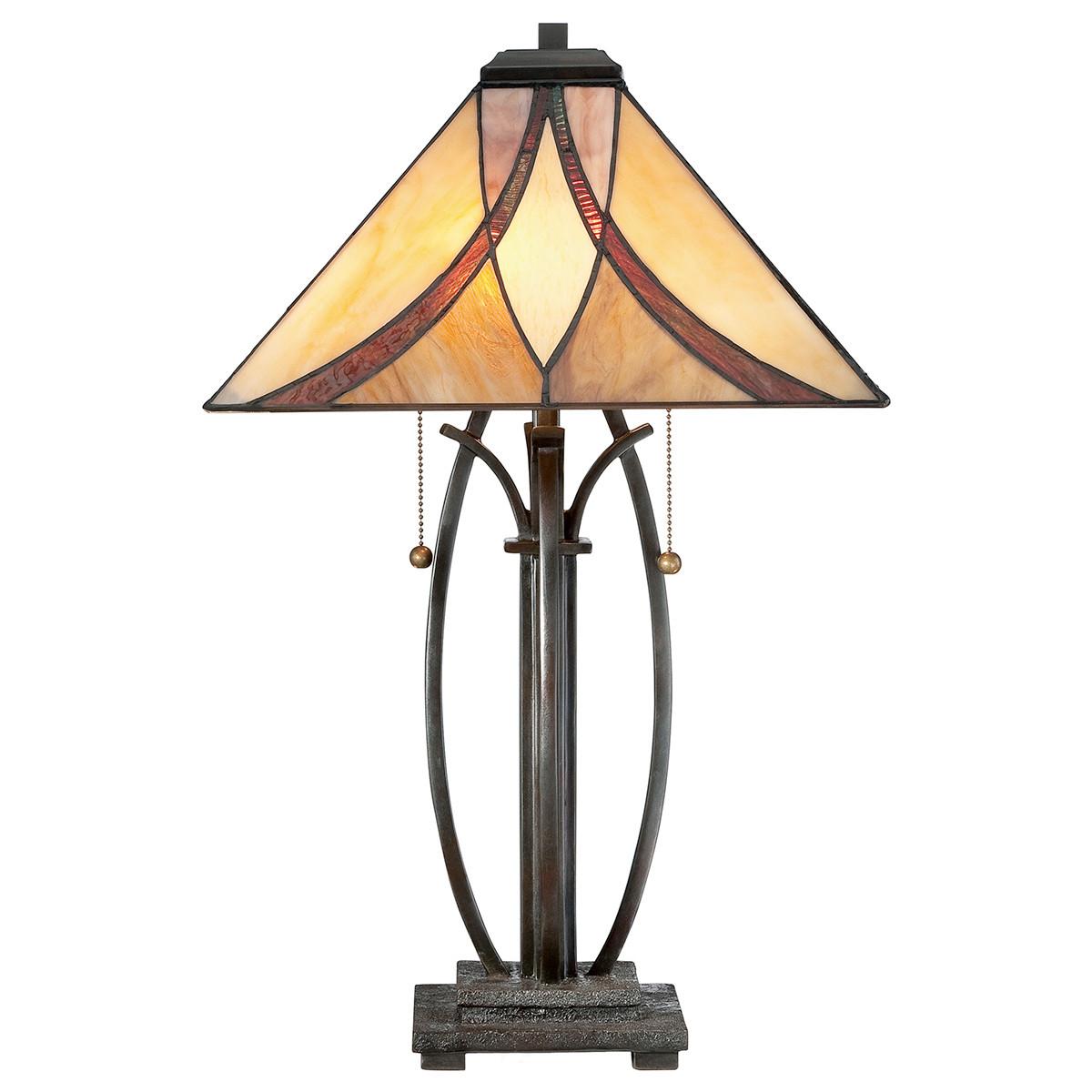 Stolna Svjetiljka Qz-Asheville - brončane boje, Konvencionalno, staklo/metal (40.6cm)