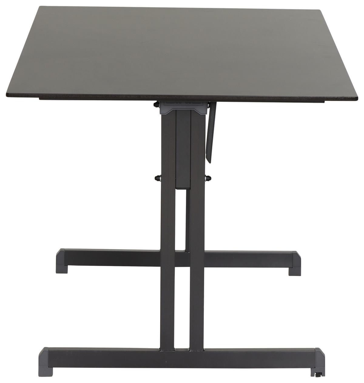 Gartentisch Anthrazit klappbar ca. 120x80x71cm - Anthrazit, MODERN, Holzwerkstoff/Metall (120/80/71cm) - Gardenson