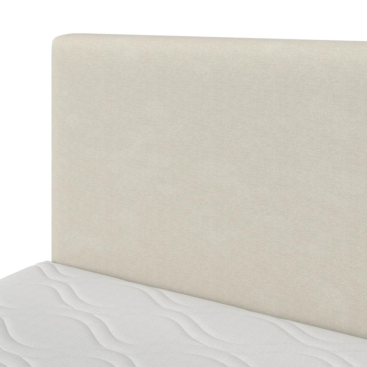 Boxbett Nevada ca. 160x200 cm Beige mit Topper - Beige/Schwarz, MODERN, Holz/Textil (160/200cm) - Bessagi Home