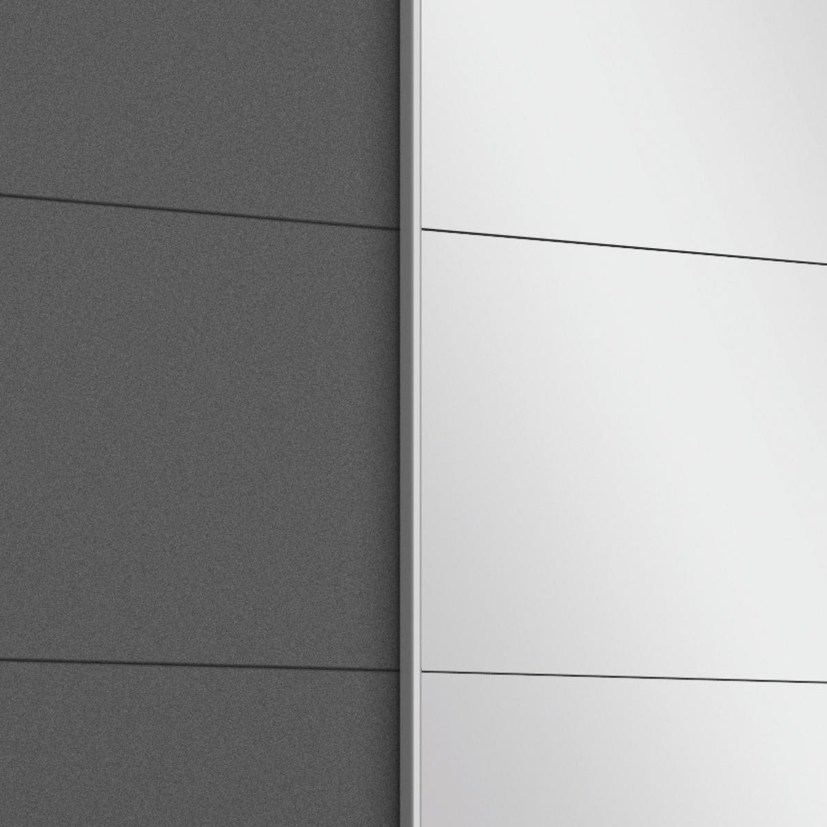 Ormar S Kliznim Vratima Belluno - siva/boje aluminija, Moderno, drvni materijal/metal (181/230/62cm) - Modern Living