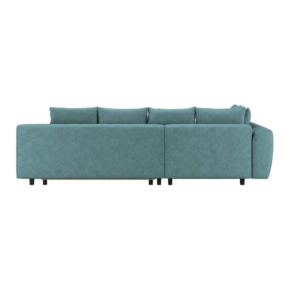 Kutna Garnitura Mendoza - boje petroleja/crna, Design, tekstil/drvo (197/309cm) - Modern Living