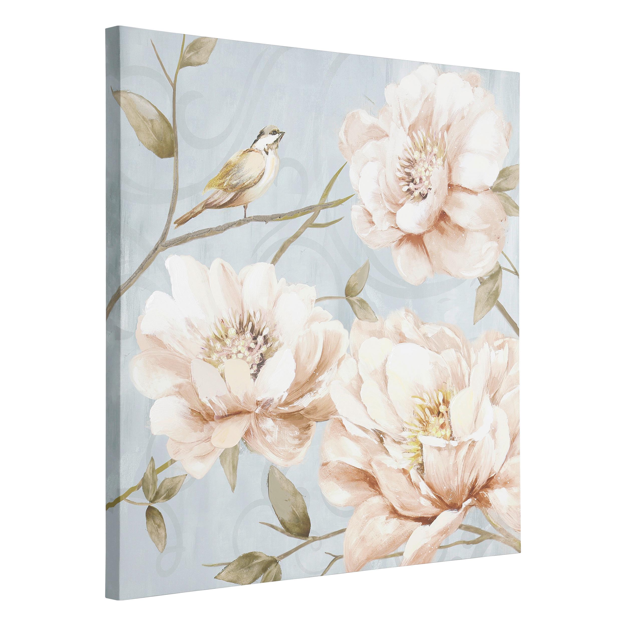 Bild Alaminos Multicolor ca. 80x80cm - Aprikose/Creme, Trend, Holz/Textil (80/3,7/80cm) - Eglo