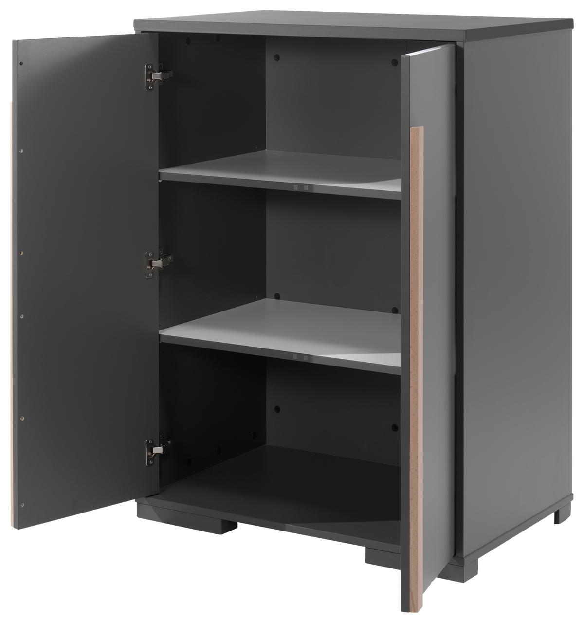 Kinderkleiderschrank "London", anthrazit/buche - Anthrazit, MODERN, Holz/Holzwerkstoff (86/116,2/56cm) - MID.YOU